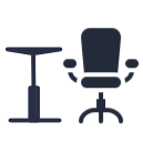 Adjustable desk + ergonomic chair