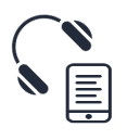 Ebook reader + headphones